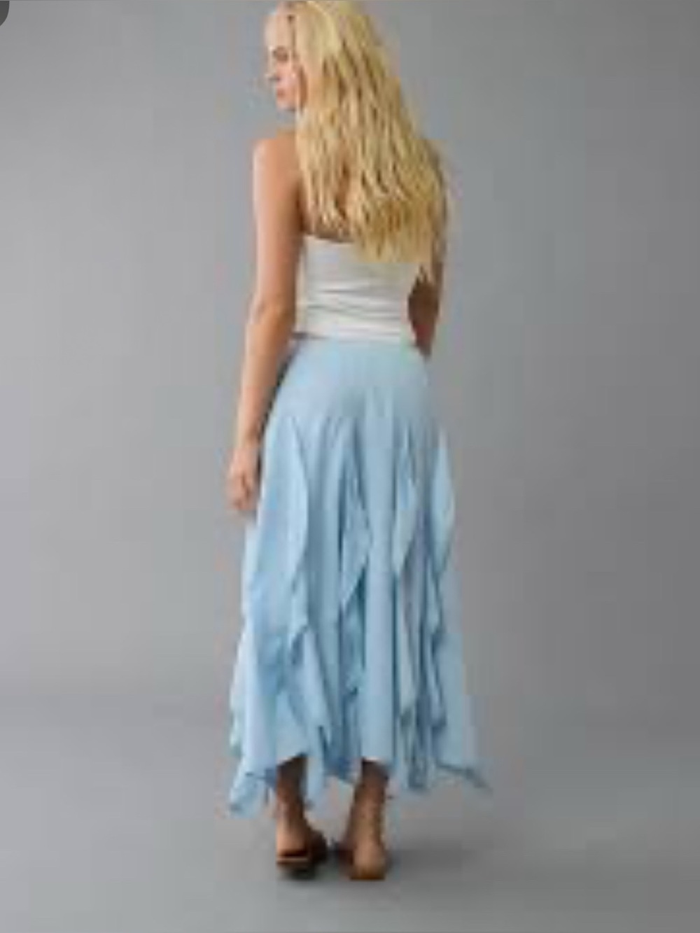 American Eagle maxi skirt, flowy skirt, cottagecore, coastal medium 💙 - Picture 3 of 9